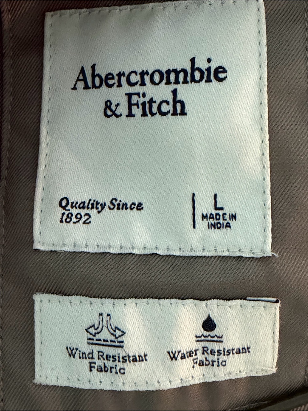 Abercrombie Olive Utility Hooded Cropped Jacket Sz L - Picture 5 of 7